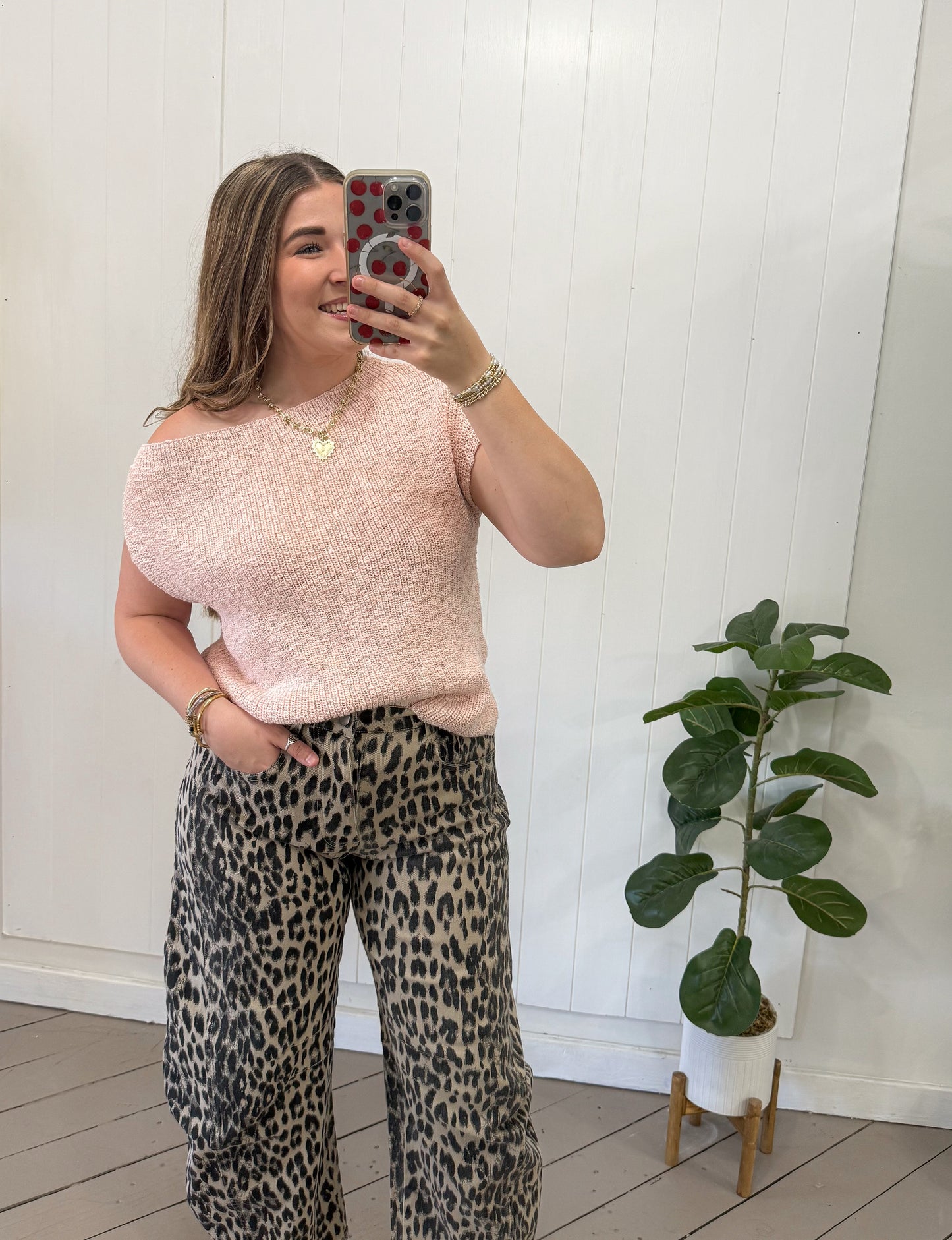 BLUSH ONE SHOULDER TOP