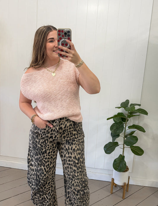 BLUSH ONE SHOULDER TOP