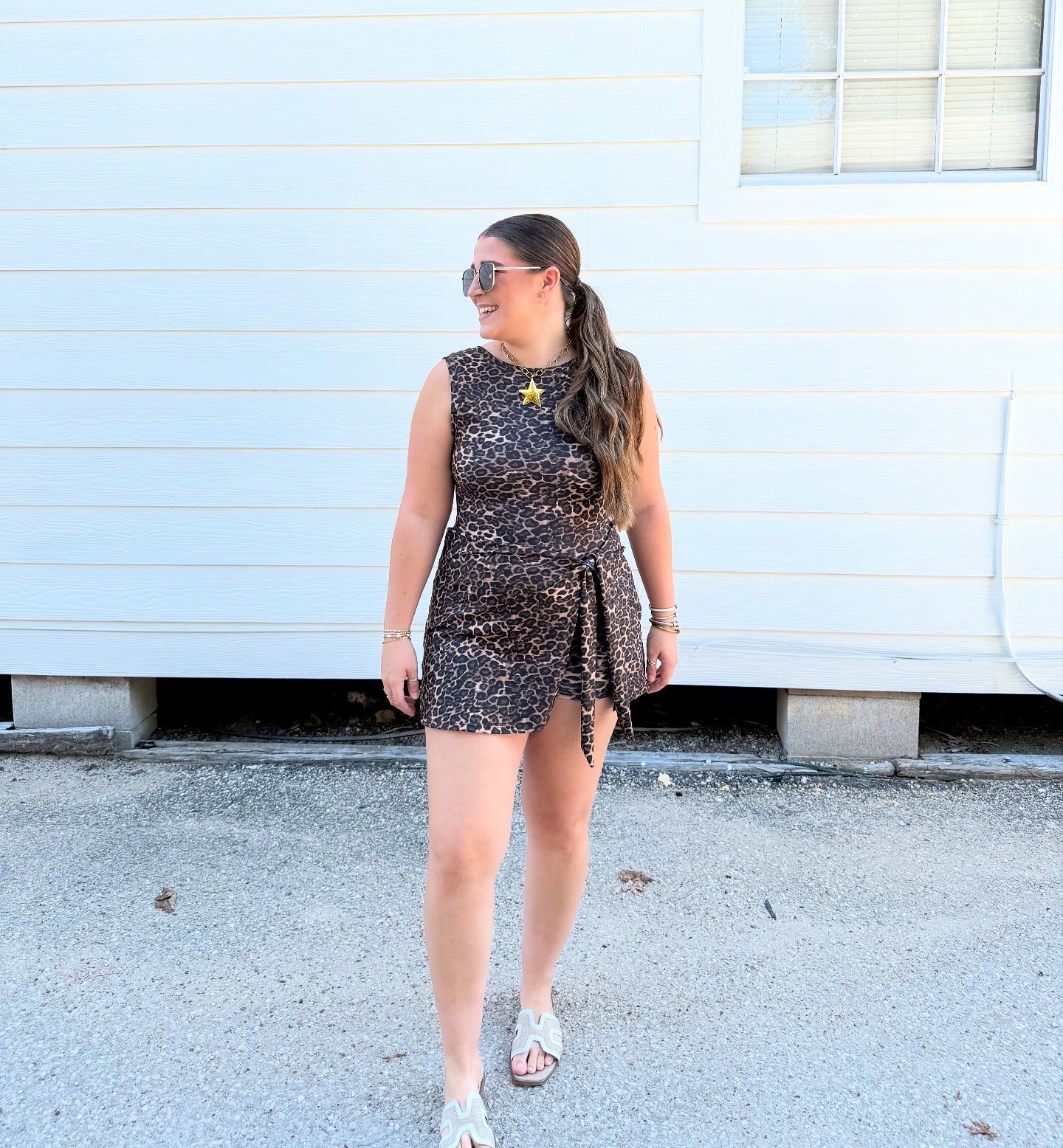 Leopard Active Dress Romper