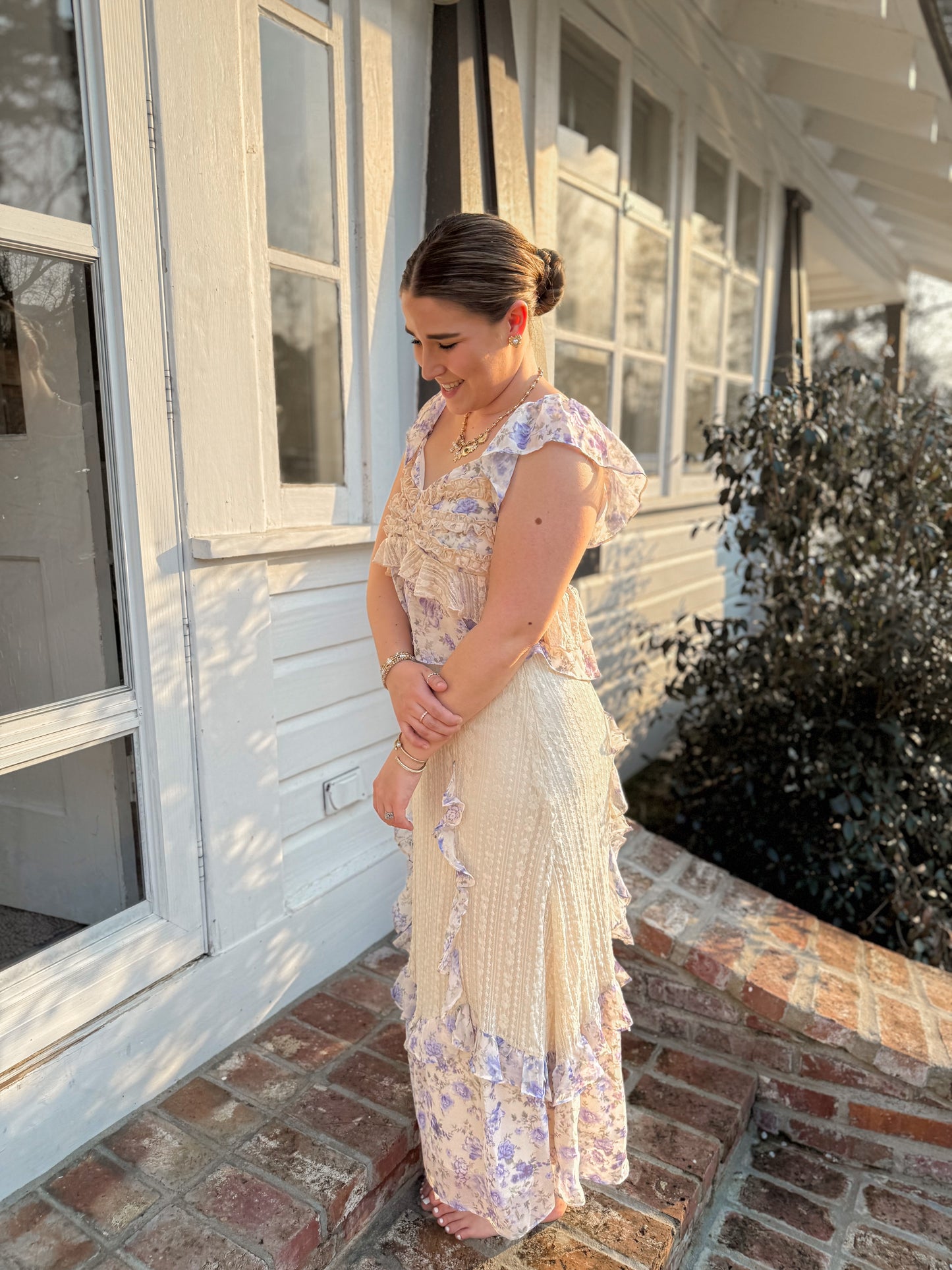 RUFFLES AND LACE SKIRT SET
