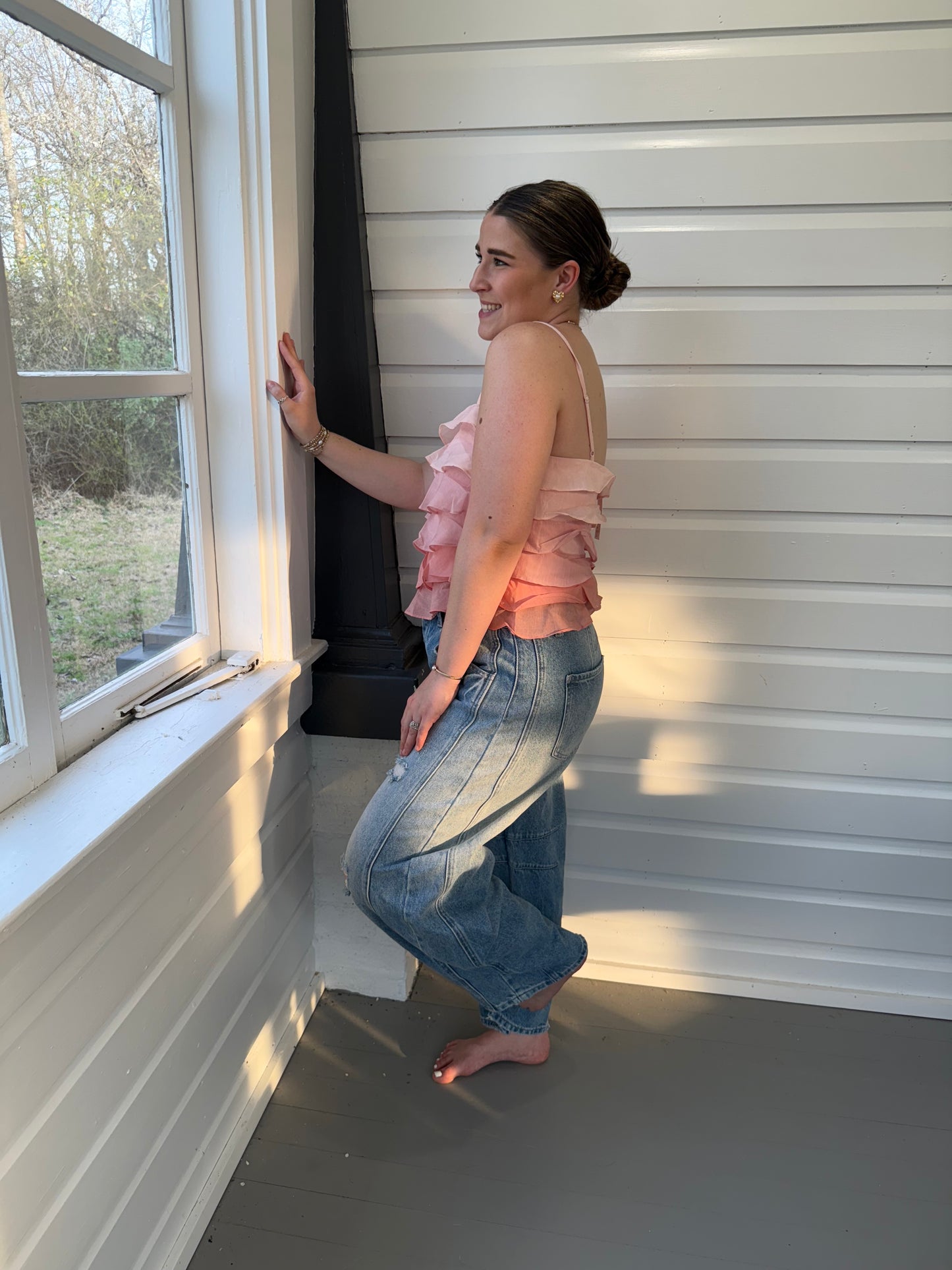 PINK LAYED TOP