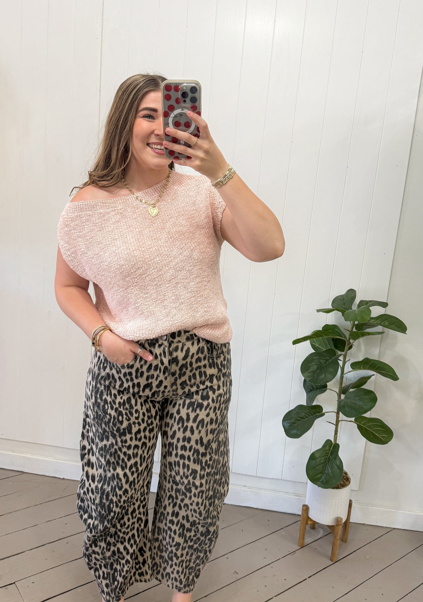 BLUSH ONE SHOULDER TOP