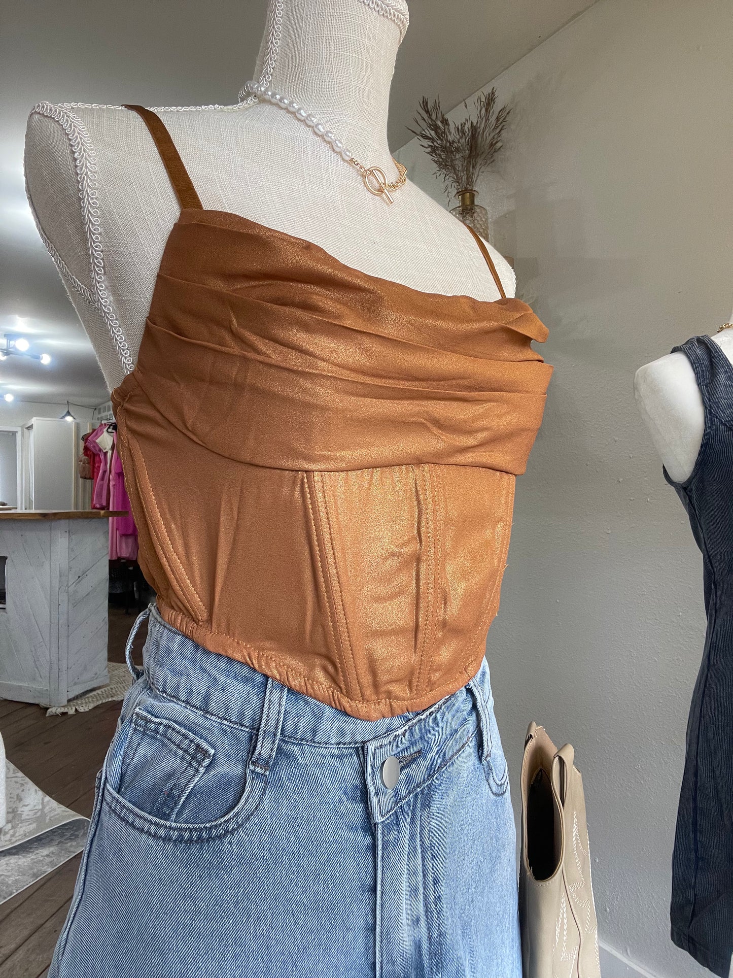 Let’s Shimmer Corset Top