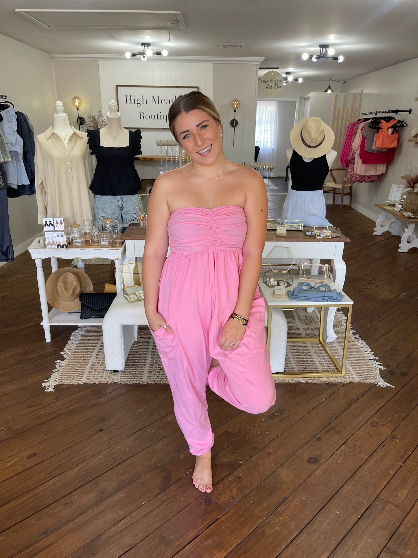 Shiloh Strapless Jogger Jumpsuit