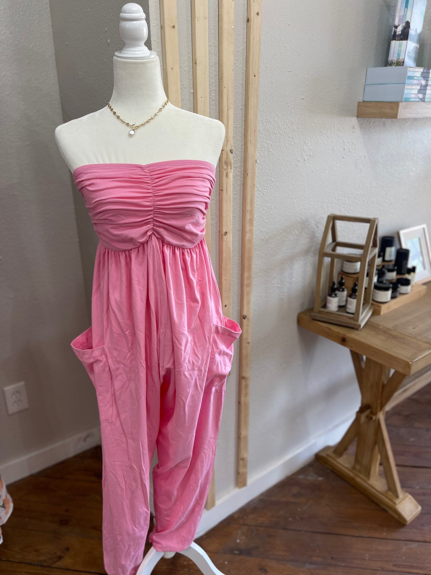 Shiloh Strapless Jogger Jumpsuit