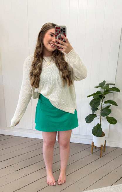 GREEN ACTIVE ONE SHOULDER DRESS