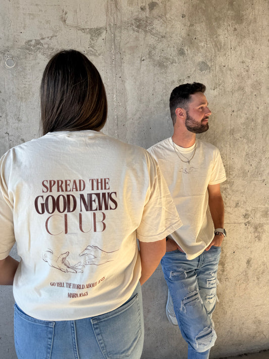 PRE-ORDER | SPREAD THE GOOD NEWS CLUB T-SHIRT