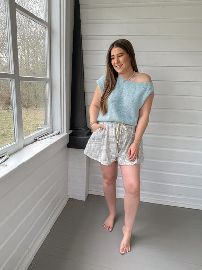 LIGHT BLUE ONE SHOULDER