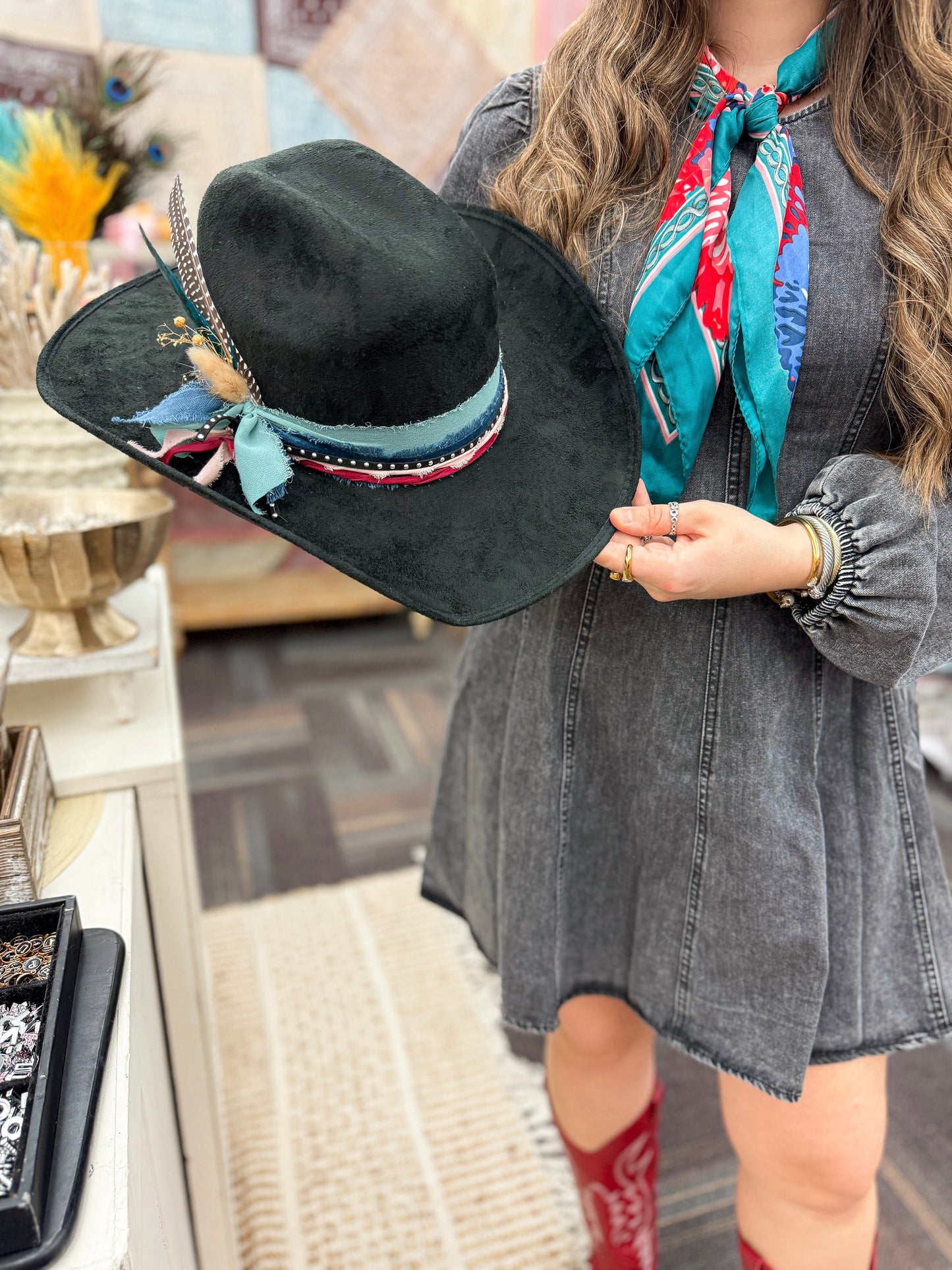 MINERAL WASHED DENIM DRESS