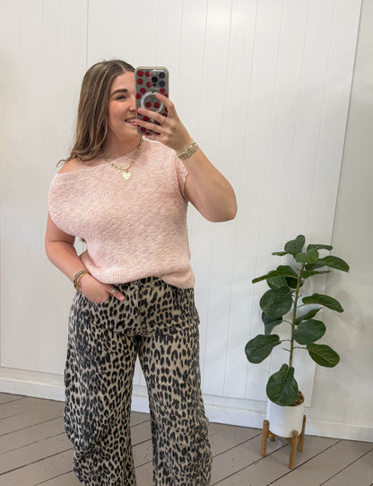 BLUSH ONE SHOULDER TOP