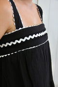 COTTON TIERED SLEEVELESS MAXI DRESS