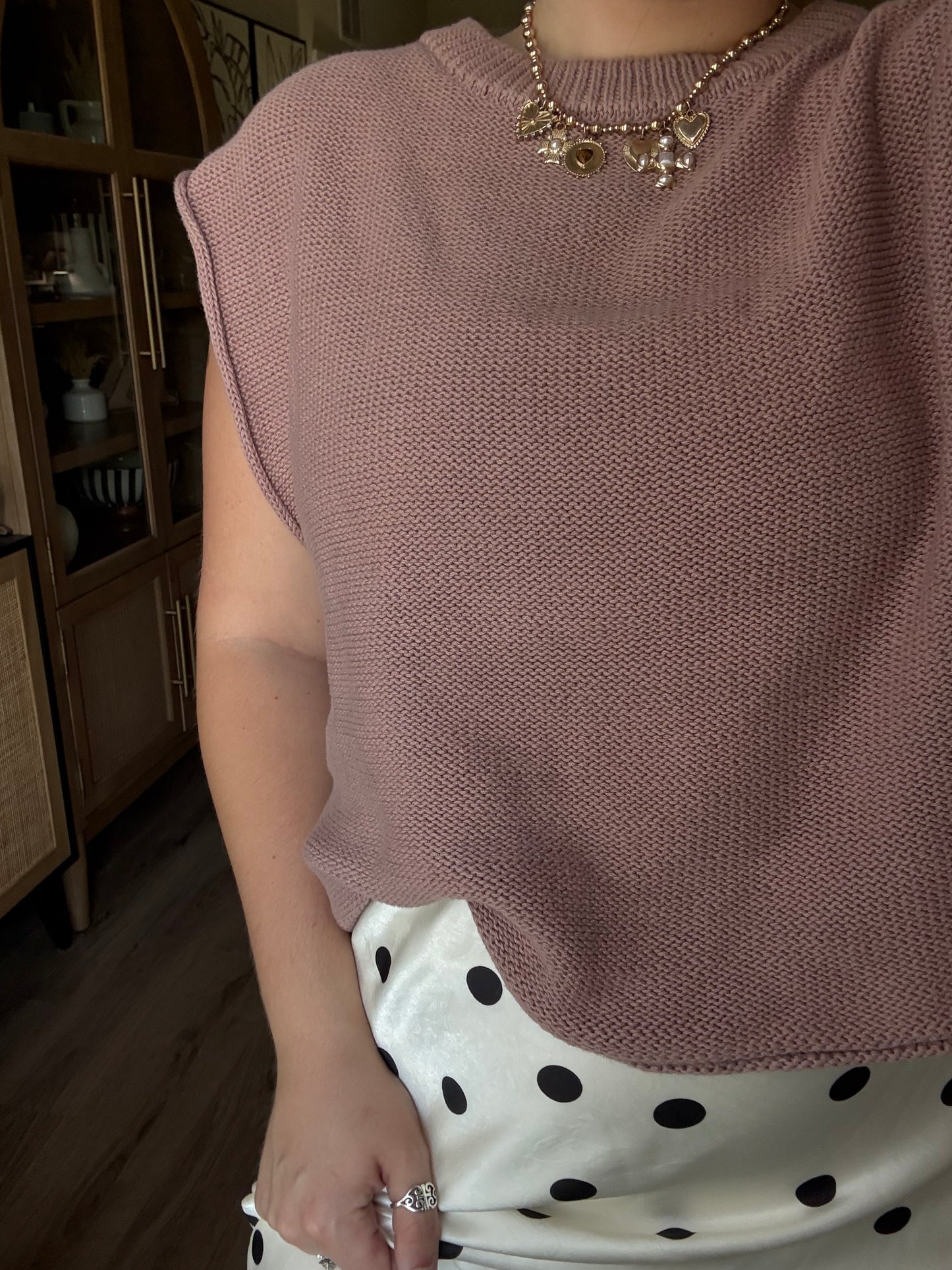 DUSTY ROSE KNIT TOP