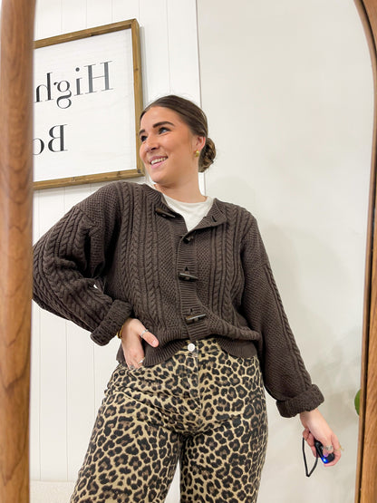 Brown Sweater Cardigan