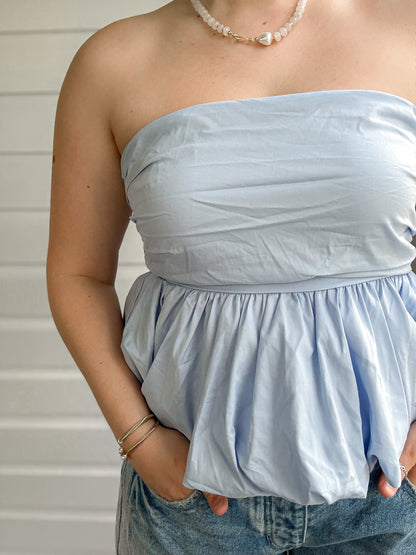 STRAPLESS BUBBLE TOP