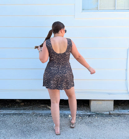 Leopard Active Dress Romper