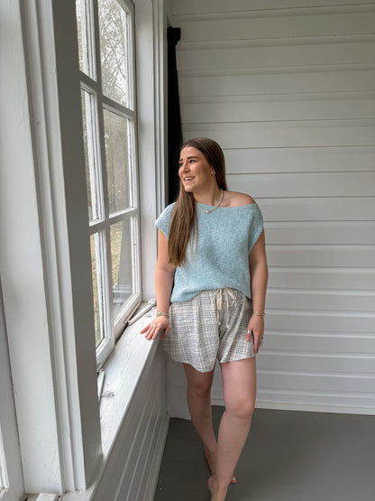 LIGHT BLUE ONE SHOULDER