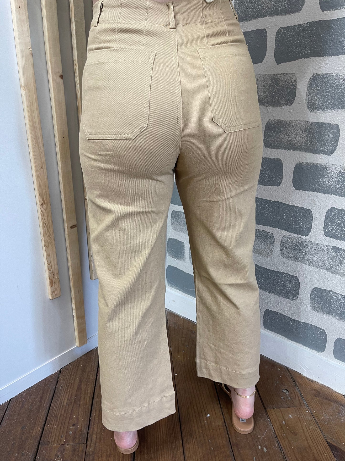 Taupe Soft Wash Wide Pants