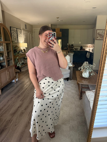 DUSTY ROSE KNIT TOP