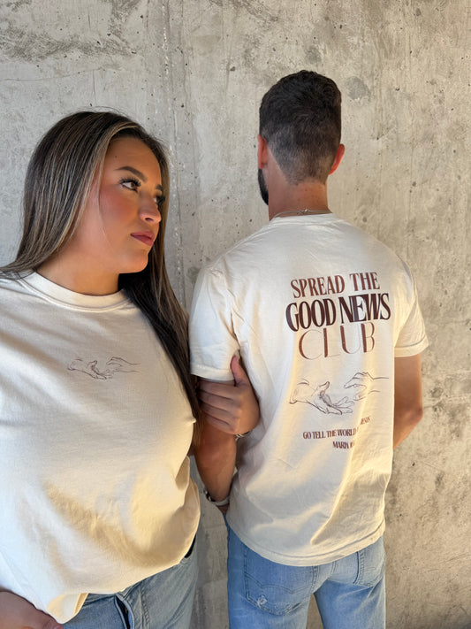 PRE-ORDER | SPREAD THE GOOD NEWS CLUB T-SHIRT
