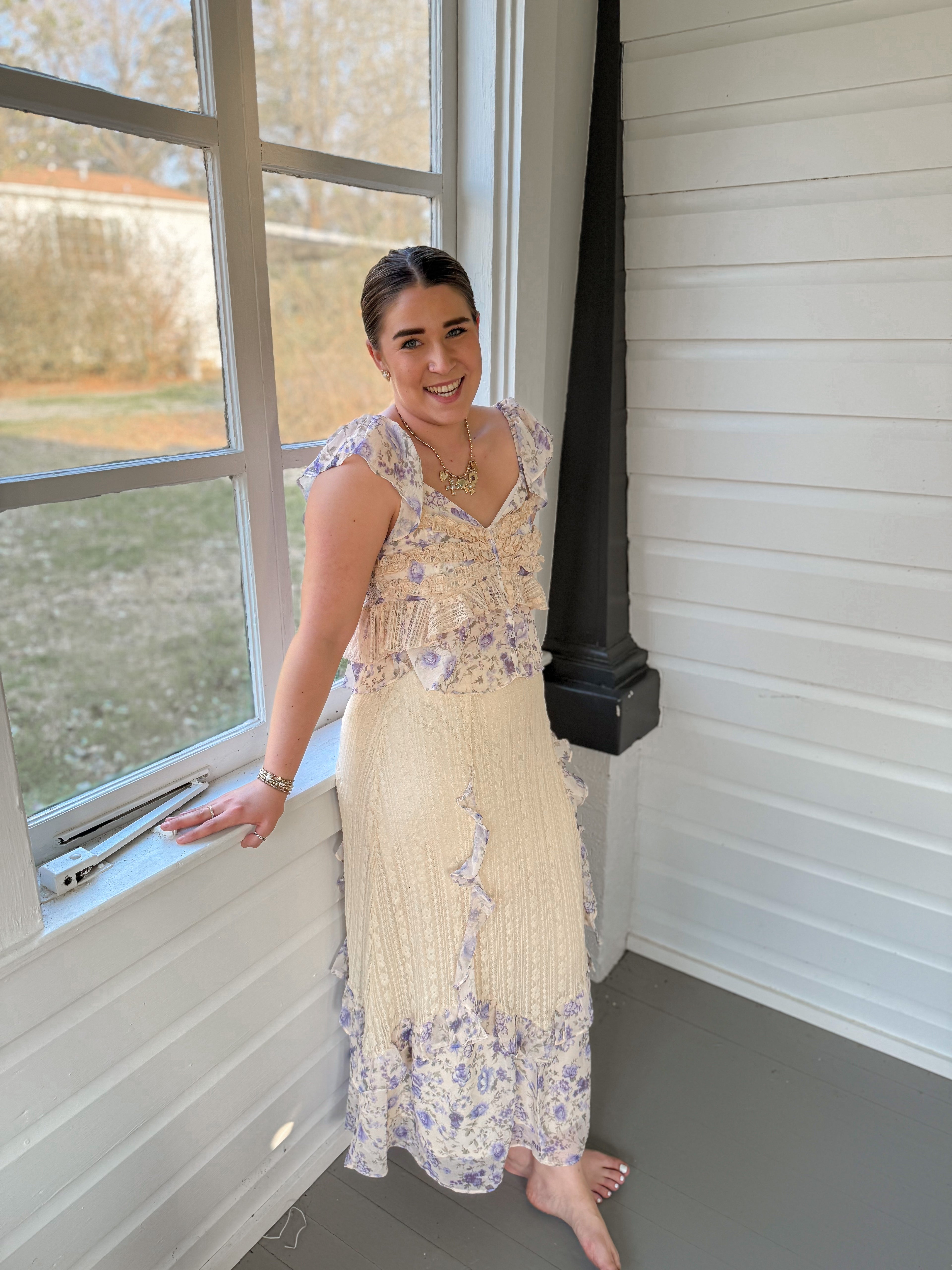 RUFFLES AND LACE SKIRT ONLY