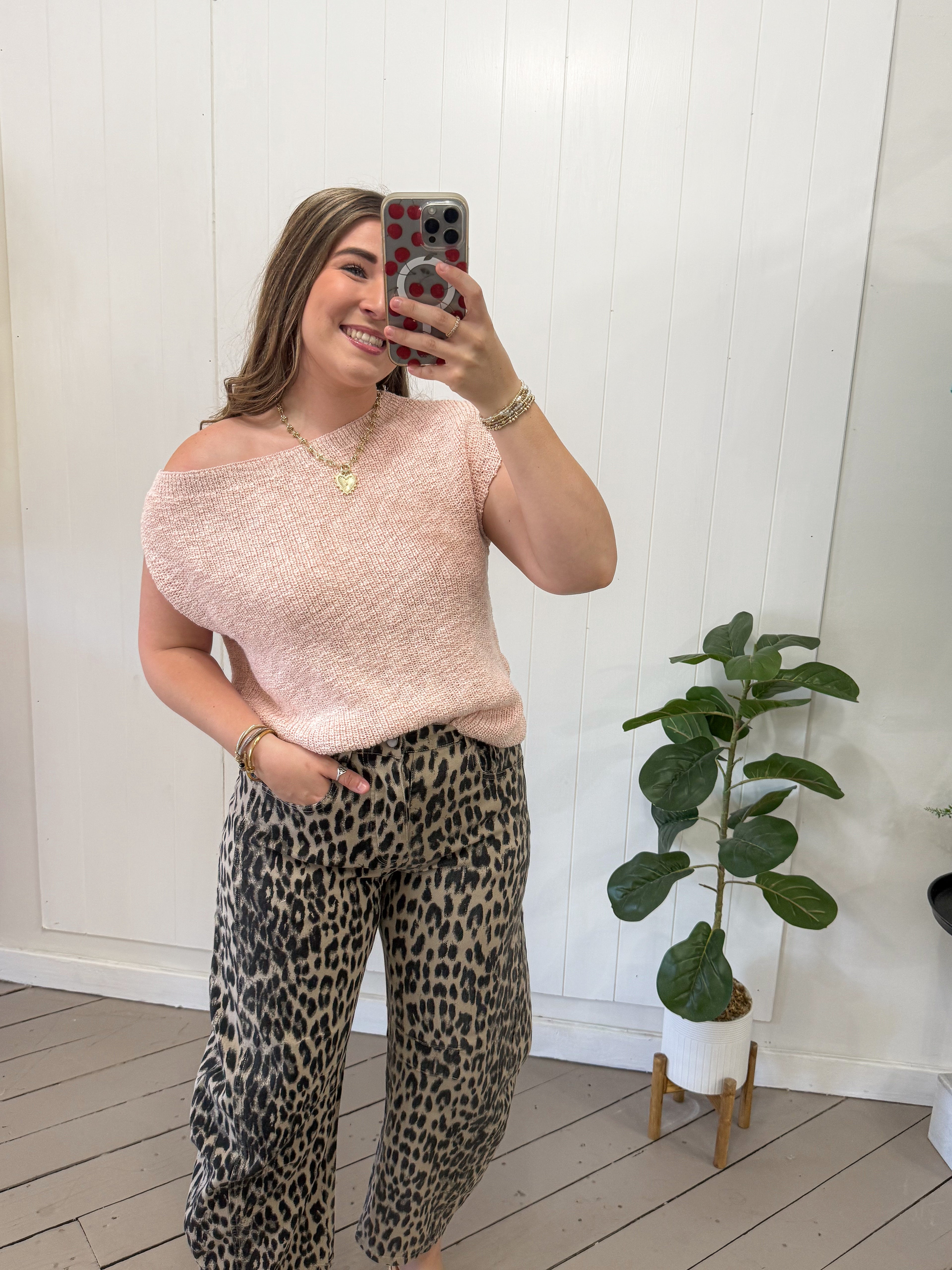 BLUSH ONE SHOULDER TOP