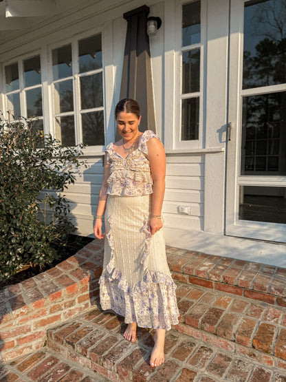 RUFFLES AND LACE SKIRT SET