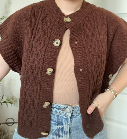 Brown Button Sweater