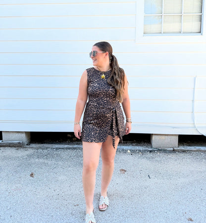 Leopard Active Dress Romper