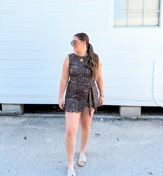 Leopard Active Dress Romper