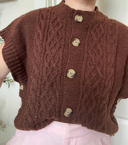Brown Button Sweater