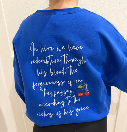 PRE-ORDER | REDEEMED BY HIS GRACE SWEATSHIRT