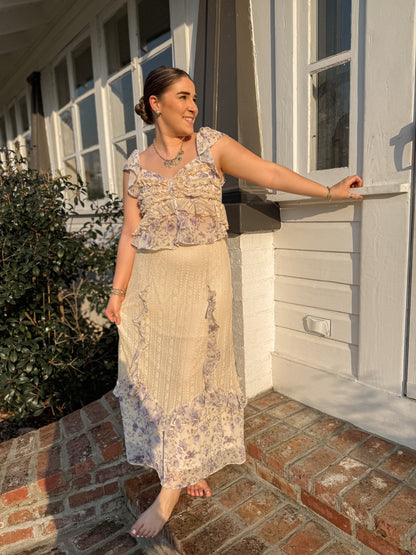 RUFFLES AND LACE SKIRT SET