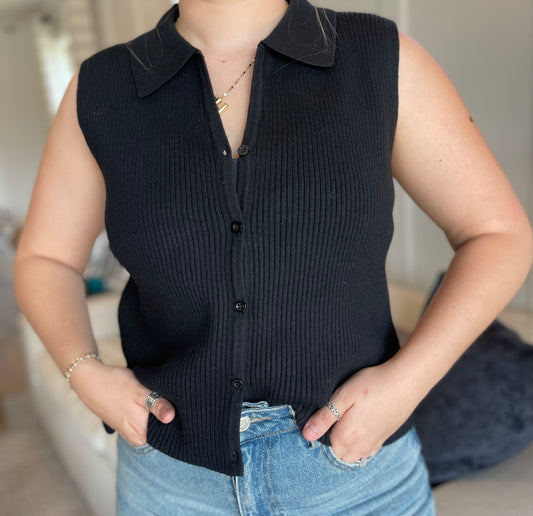 Button Up Sweater Top