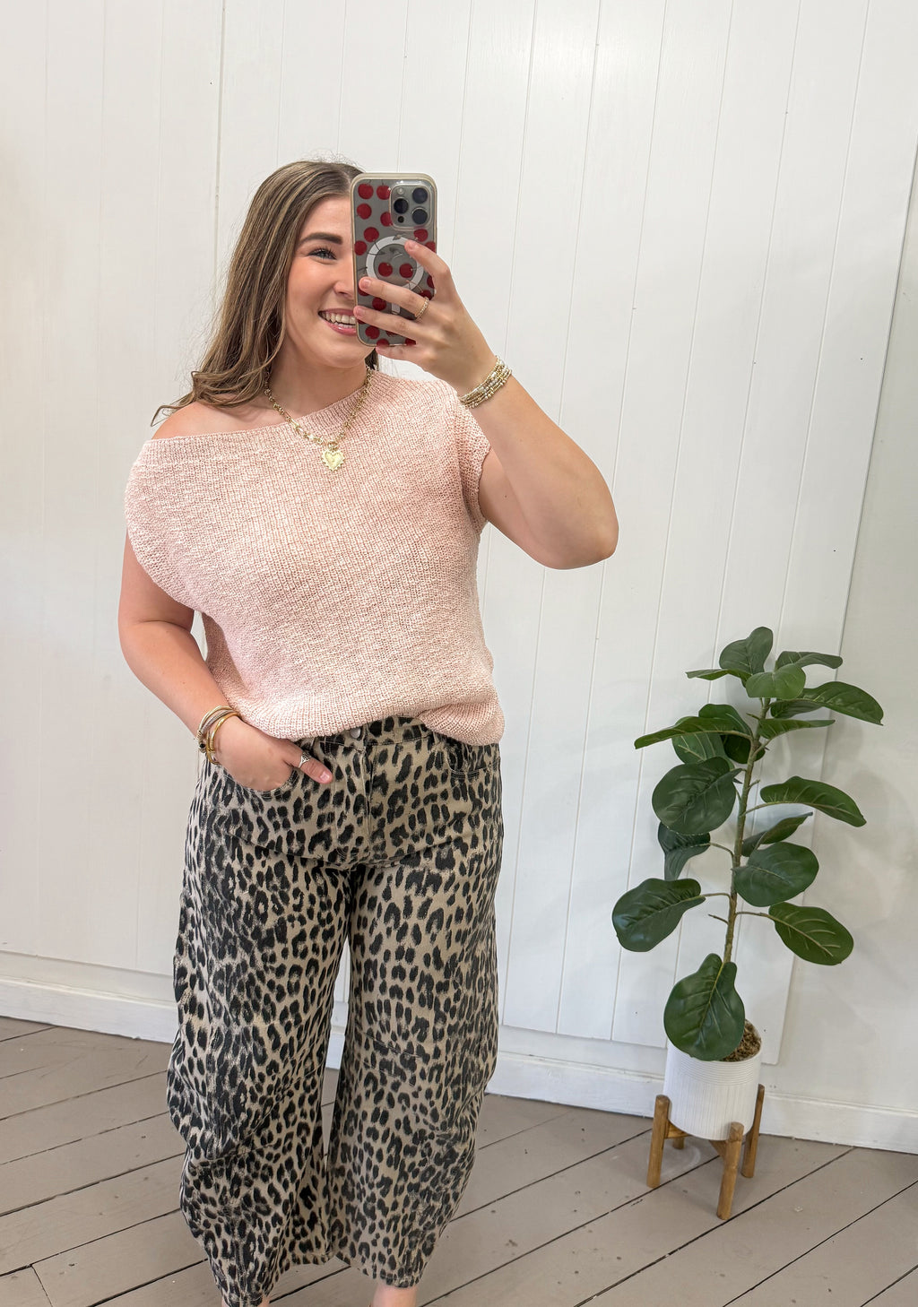 BLUSH ONE SHOULDER TOP