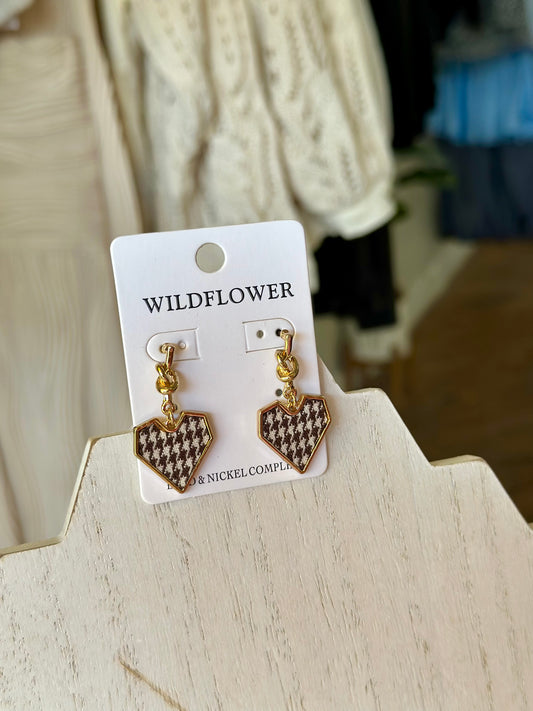 Wildflower brown earrings