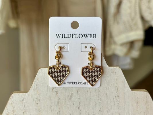 Wildflower brown earrings